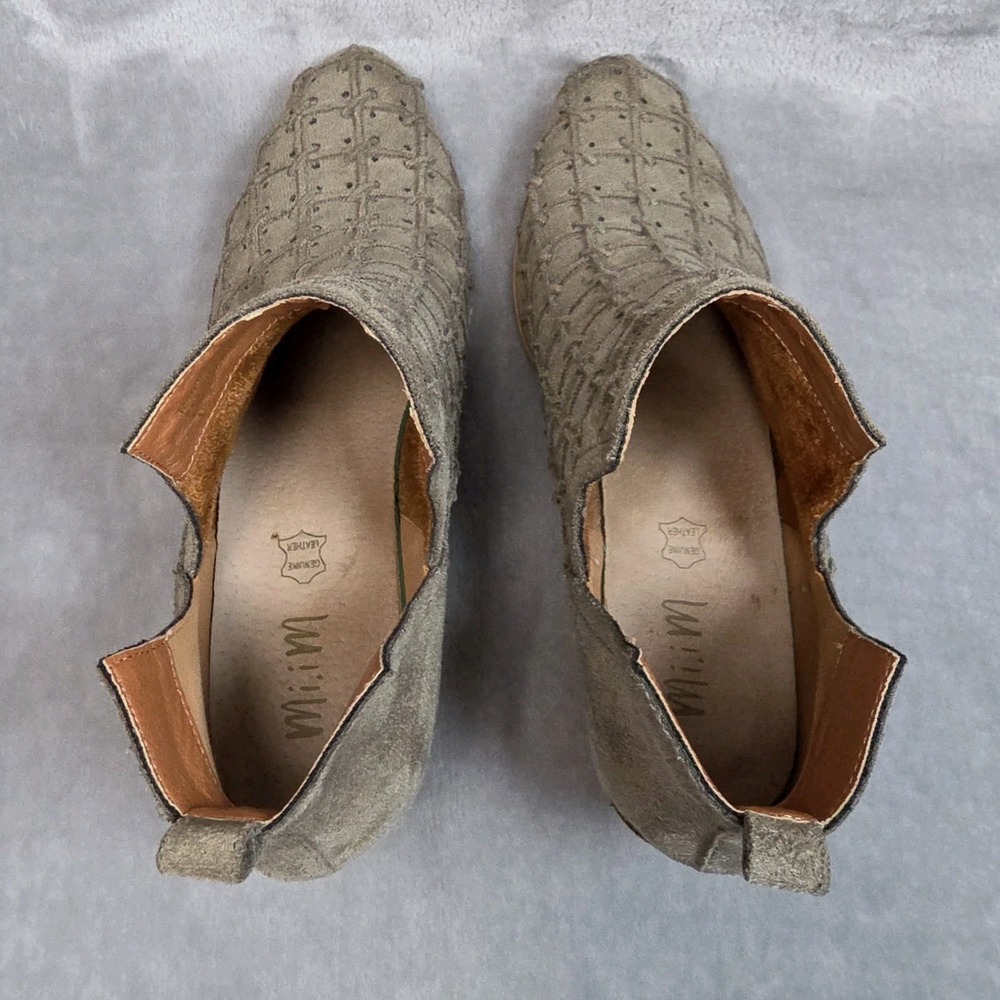 Mi.iM Boots Size 9M Green LAVIN Textured Chelsea Pull On Ankle Booties Boho-chic - Picture 6 of 10
